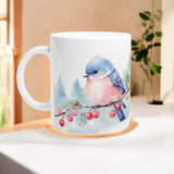 Blue Bird Winter Mug | Gentle Nature Vibes | Dishwasher & Microwave Safe