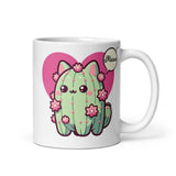 Aesthetic Adorable Cat & Cactus Mug - Unique Kawaii Style, Cozy Tea Time Companion - Cute Gift Idea