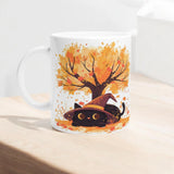 Enchanting Witch Cat Autumn Mug - 11oz Fall Gift