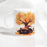 Enchanting Witch Cat Autumn Mug - 11oz Fall Gift