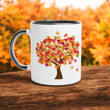 Fall Tree Autumn Leaves Mug - 11oz Ceramic Coffee Cup | Cozy Fall Mug