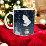 Cute Owl Lantern Mug | Adorable Flying Owl Design | Dishwasher & Microwave Safe