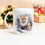 Winter Fox Mug | Cozy Snowy Forest Design | Dishwasher & Microwave Safe